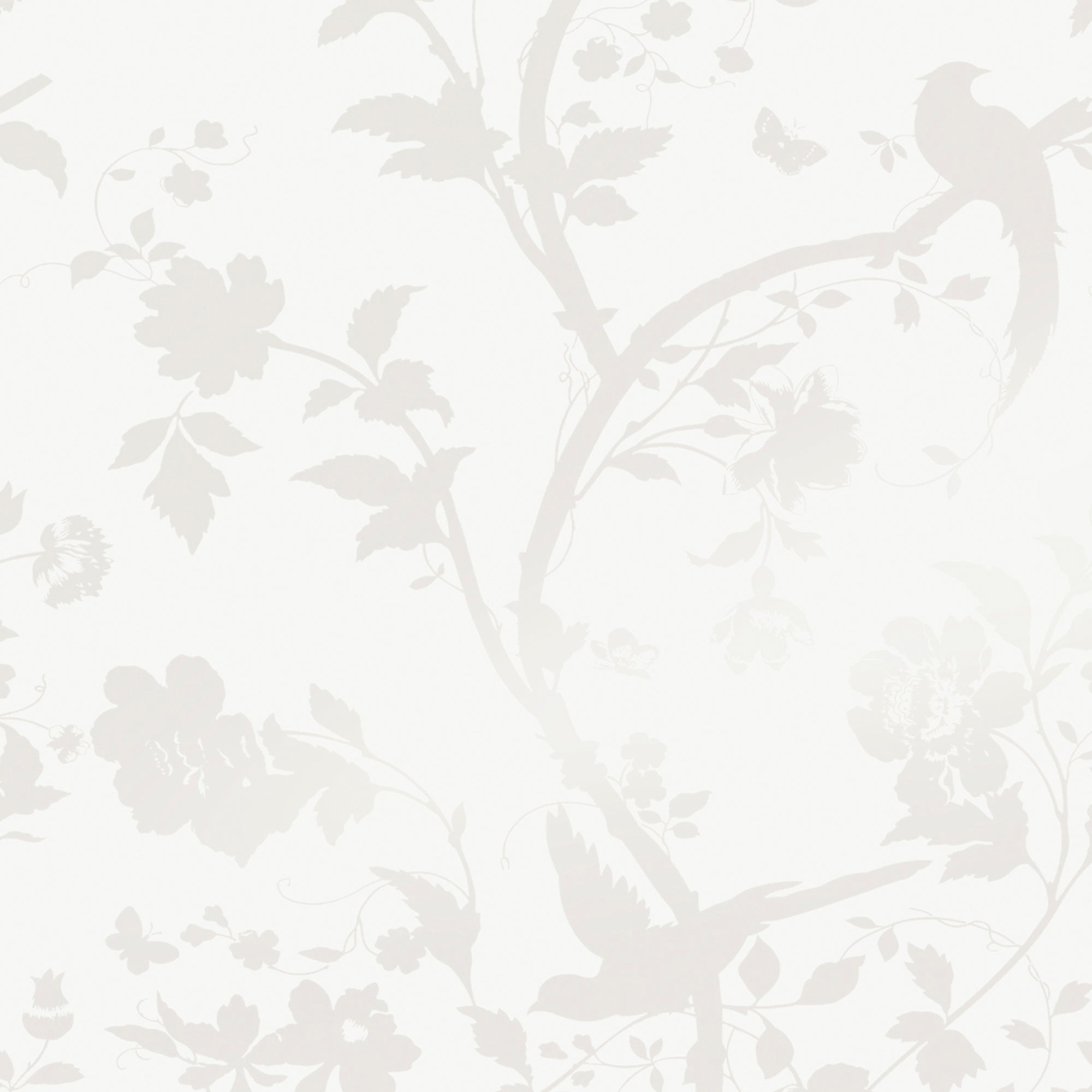Laura Ashley Vliesbehang - Oriental Garden Pearlescent White - 10mx52c