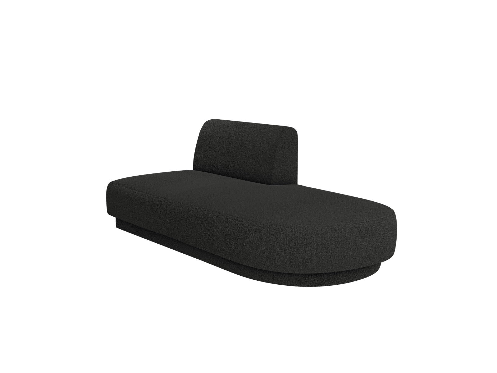 Micadoni Module Miley 2-zits, boucle zwart - 90x158x70cm