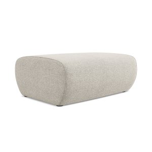 LaMiaSofa Poef Palermo – chenille stof – zilver – 100x70x39 LaMiaSofa Poef Palermo – chenille stof – zilver – 100x70x39