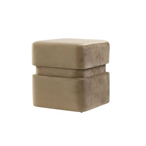 Light & Living poef Piazza – bruin – 40x40x42.5cm Light & Living poef Piazza – bruin – 40x40x42.5cm