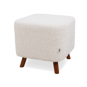 Nolon Julia Vierkante Poef Bouclé Stof 44 x 44 cm – Beige Nolon Julia Vierkante Poef Bouclé Stof 44 x 44 cm – Beige