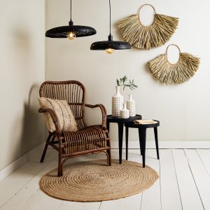 Light & Living bijzettafel TOBIAS – Ø43×45.5cm – zwart – Set van 2