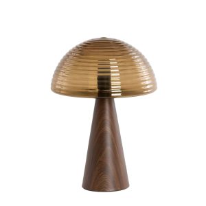 Light & Living tafellamp Mueda – bruin – Ø30cm Light & Living tafellamp Mueda – bruin – Ø30cm