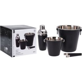 Barset 4-delig zwart RVS
