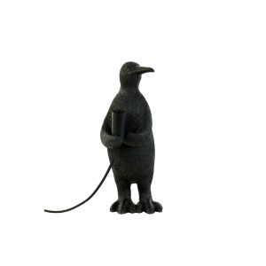 Light & Living tafellamp Penguin – zwart – 16x13x34cm Light & Living tafellamp Penguin – zwart – 16x13x34cm