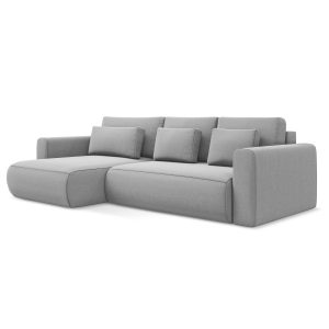 LaMiaSofa hoekbank links Perugia – velours – grijs – 278x149x82 LaMiaSofa hoekbank links Perugia – velours – grijs – 278x149x82