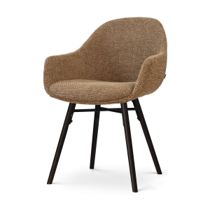 Nolon Nena-Mae eetkamerstoel bruin blend – zwart houten onderstel Nolon Nena-Mae eetkamerstoel bruin blend – zwart houten onderstel