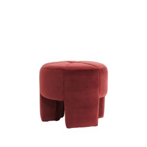 Light & Living poef Batoemi – rood – Ø51cm Light & Living poef Batoemi – rood – Ø51cm