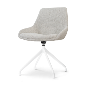 Nolon Nola-Isa Eetkamerstoel Beige Gemêleerd – Draaibaar Wit Onderstel Nolon Nola-Isa Eetkamerstoel Beige Gemêleerd – Draaibaar Wit Onderstel