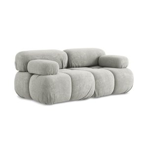 LaMiaSofa Tweezits modulaire bank Sanremo – chenille stof – lichtgrijs