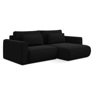 LaMiaSofa hoekbank rechts Perugia – velours – zwart – 240x149x82 LaMiaSofa hoekbank rechts Perugia – velours – zwart – 240x149x82