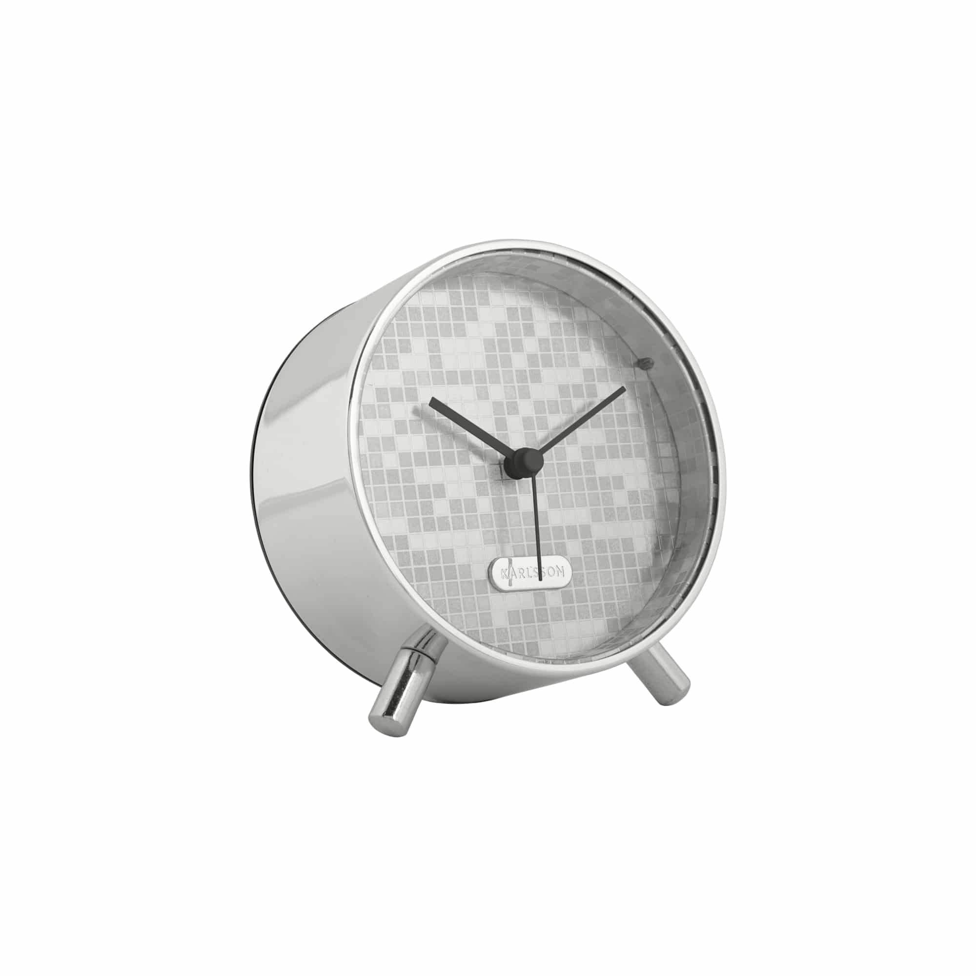 Karlsson wekker Disco - zilver - 11x5x11cm - Vaderdag - Vaderdagcadeau