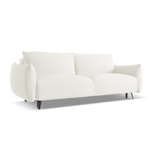 LaMiaSofa 3-zits slaapbank Genova – chenille stof – wit – 230x105x86 LaMiaSofa 3-zits slaapbank Genova – chenille stof – wit – 230x105x86