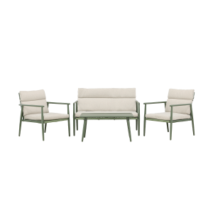 Nest outdoor Margret Tuin Loungeset Groen – Met Zitkussens Nest outdoor Margret Tuin Loungeset Groen – Met Zitkussens