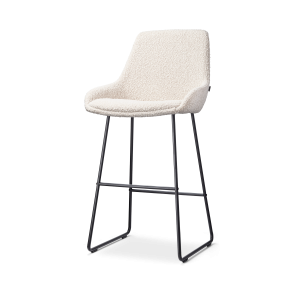 Nolon Nino-Isa Barkruk Bouclé Beige – Stof – Zwart Onderstel – 75 cm Nolon Nino-Isa Barkruk Bouclé Beige – Stof – Zwart Onderstel – 75 cm