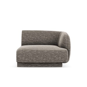 Micadoni rechter module Miley chenille grijs – 90x90x70cm