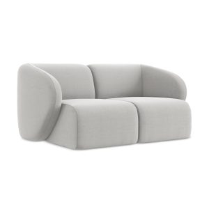 LaMiaSofa Tweezits modulaire bank Cervo – velours – zilver – 174x94x75