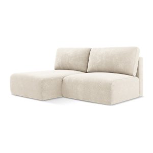 LaMiaSofa hoekbank links Ostia – chenille stof – lichtbeige – 210x149x LaMiaSofa hoekbank links Ostia – chenille stof – lichtbeige – 210x149x
