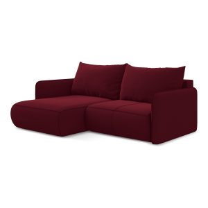 LaMiaSofa hoekbank links Palermo – velours – bourgondië – 207x148x86 LaMiaSofa hoekbank links Palermo – velours – bourgondië – 207x148x86