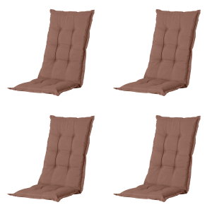Madison tuinstoelkussen hoge rug Panama – bruin – 123x50x5cm – set van Madison tuinstoelkussen hoge rug Panama – bruin – 123x50x5cm – set van