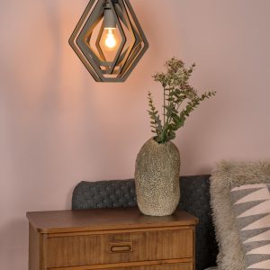 Lucide hanglamp MAURO – 1xE27 – Taupe Lucide hanglamp MAURO – 1xE27 – Taupe