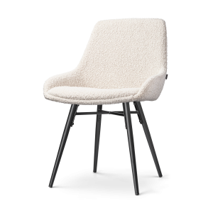 Nolon Nena-Isa Eetkamerstoel Bouclé Beige – Zwarte Houten Poten Nolon Nena-Isa Eetkamerstoel Bouclé Beige – Zwarte Houten Poten