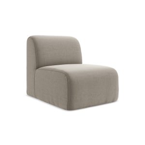 LaMiaSofa Bankmodule midden Cervo – velours – taupe – 70x94x75