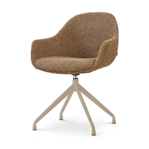 Nolon Nola-Mae draaibare eetkamerstoel bruin blend beige onderstel Nolon Nola-Mae draaibare eetkamerstoel bruin blend beige onderstel