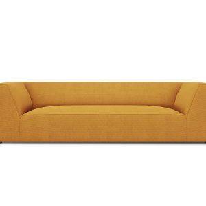 Micadoni Bank Ruby 3-zits, structurele stof, geel – 93x232x69cm Micadoni Bank Ruby 3-zits, structurele stof, geel – 93x232x69cm
