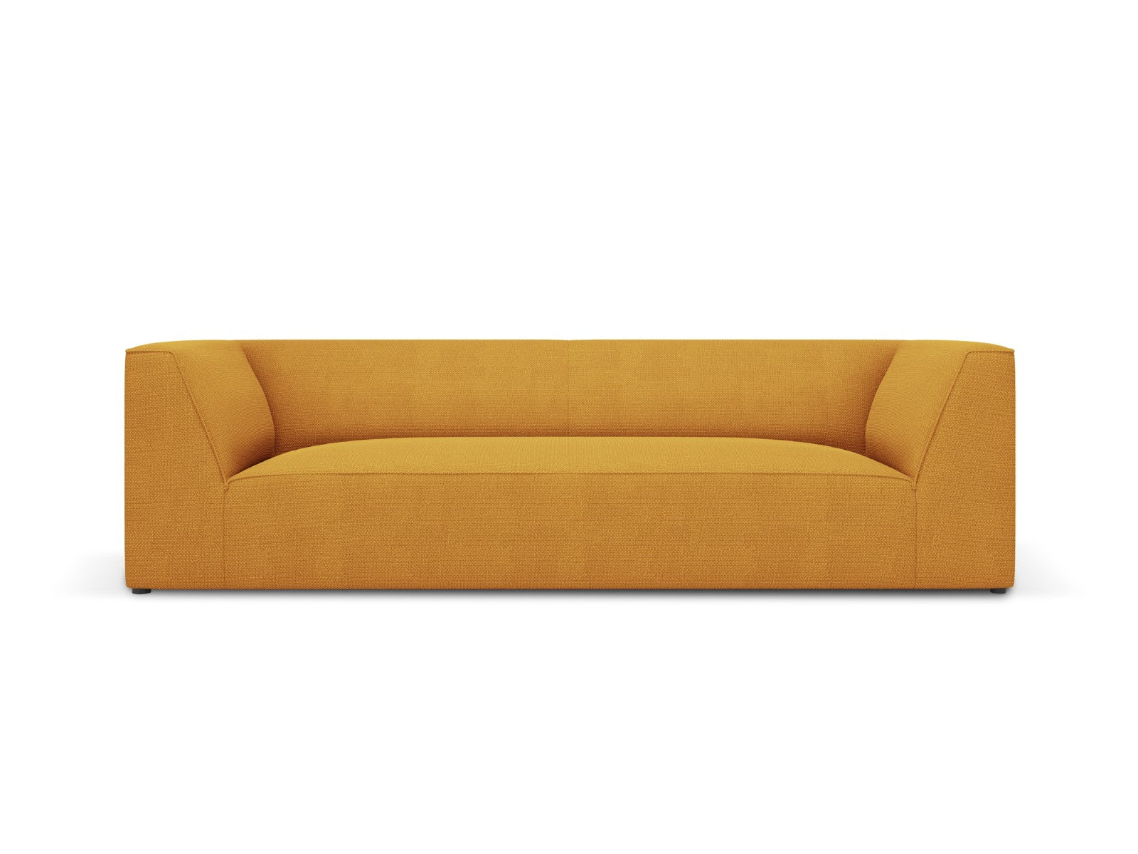 Micadoni Bank Ruby 3-zits, structurele stof, geel - 93x232x69cm