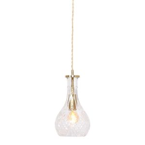 Mexlite hanglamp Grazio – 1 lichts – 14x 150 cm – mat-goud Mexlite hanglamp Grazio – 1 lichts – 14x 150 cm – mat-goud