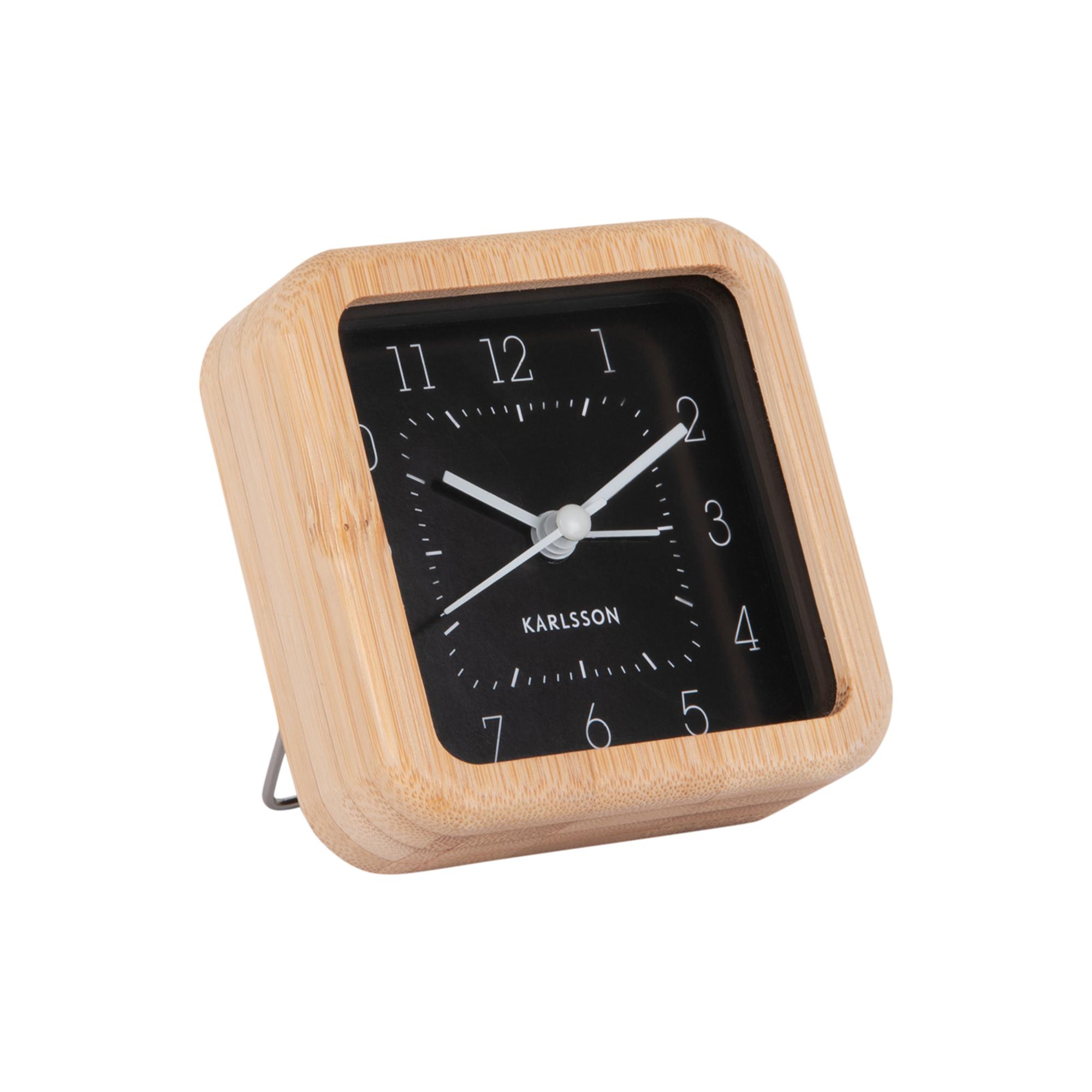 Karlsson wekker Neat Square - zwart - 9x9x9cm - Vaderdag - Vaderdagcad