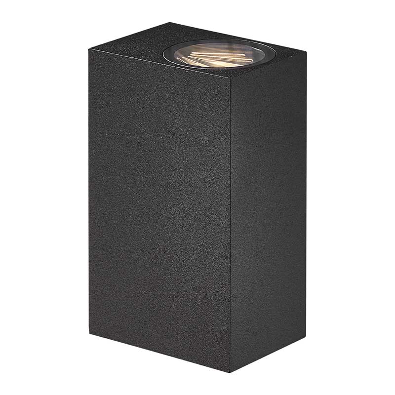 Nordlux Asbol Wandlamp Buiten - 2-lichts LED - 3000K - IP44 - Zwart -
