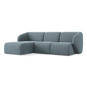 LaMiaSofa hoekbank links Cervo – bouclé – jeans – 248x166x102