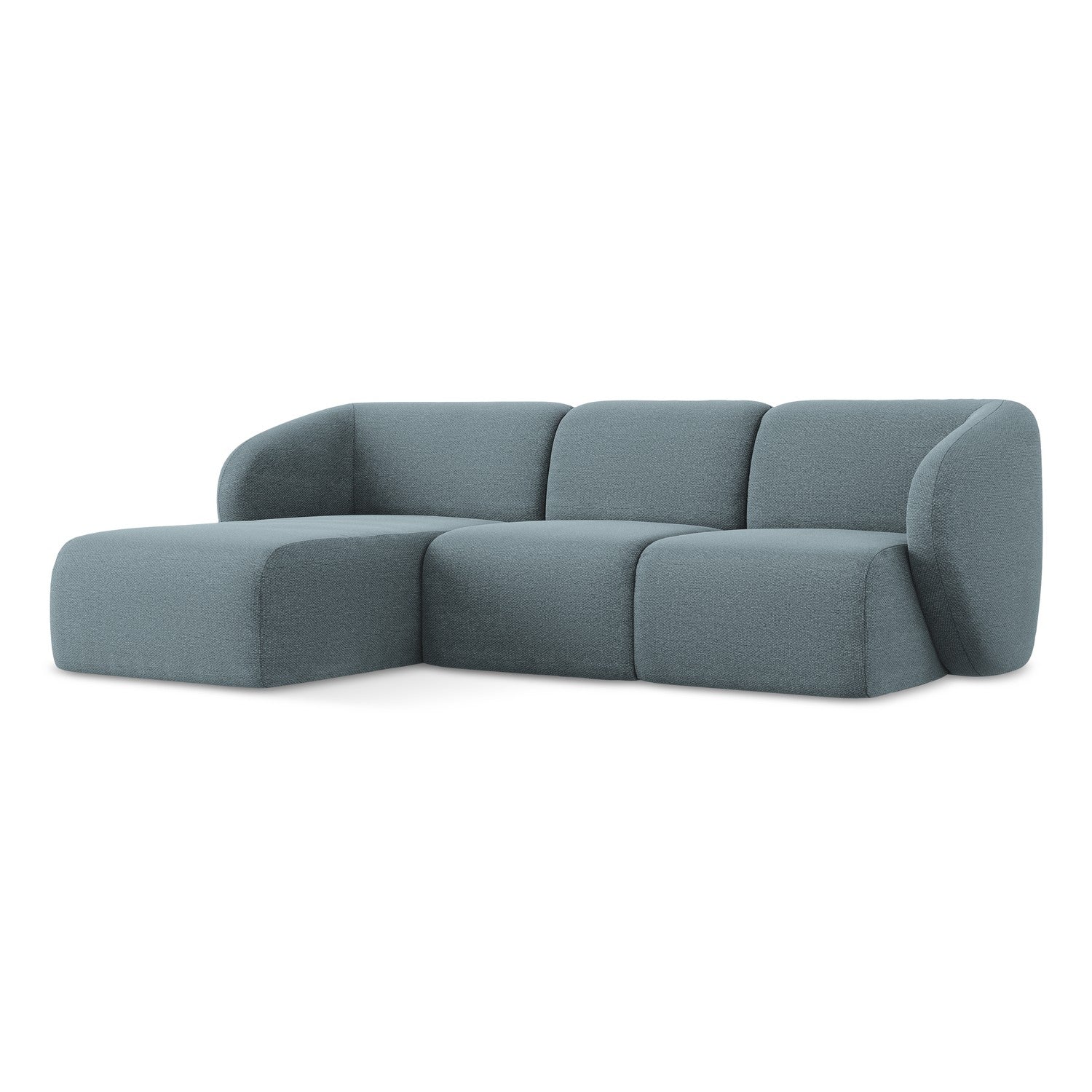 LaMiaSofa hoekbank links Cervo - bouclé - jeans - 248x166x102