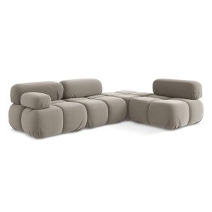 LaMiaSofa hoekbank rechts Sanremo – velours – taupe – 285x190x70 LaMiaSofa hoekbank rechts Sanremo – velours – taupe – 285x190x70