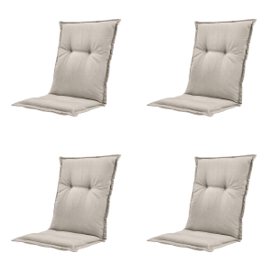 Madison tuinstoelkussen lage rug Panama – beige – 105x50x6cm – set van Madison tuinstoelkussen lage rug Panama – beige – 105x50x6cm – set van
