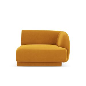 Micadoni rechter module Miley flueel geel – 90x90x70cm