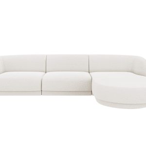 Micadoni rechter hoekbank Miley 4-zits, boucle wit – 156x255x70cm Micadoni rechter hoekbank Miley 4-zits, boucle wit – 156x255x70cm