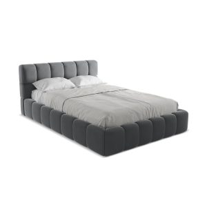 LaMiaSofa Bed met opbergruimte Roma – velours – staal – 160x228x82 LaMiaSofa Bed met opbergruimte Roma – velours – staal – 160x228x82
