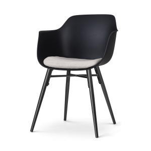 Nolon Nena-Liz Eetkamerstoel Zwart – Beige – Zwarte Houten Poten Nolon Nena-Liz Eetkamerstoel Zwart – Beige – Zwarte Houten Poten