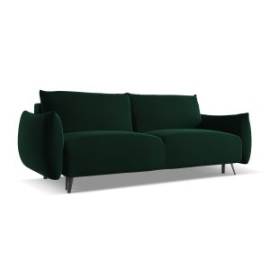 LaMiaSofa 3-zits slaapbank Genova – velours – flessengroen – 230x105x8 LaMiaSofa 3-zits slaapbank Genova – velours – flessengroen – 230x105x8
