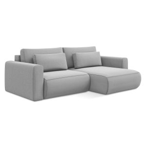 LaMiaSofa hoekbank rechts Perugia – velours – grijs – 240x149x82 LaMiaSofa hoekbank rechts Perugia – velours – grijs – 240x149x82