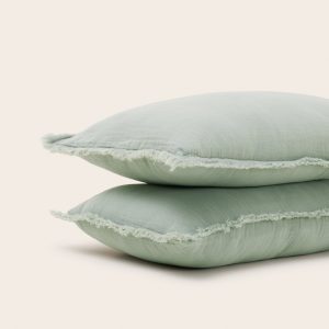 Madura Set van 2 kussenslopen Lou salie 30×40 cm Madura Set van 2 kussenslopen Lou salie 30×40 cm