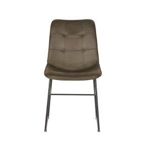 LABEL51 Eetkamerstoel Slim – Legergroen Microfiber – Zithoogte 49cm – LABEL51 Eetkamerstoel Slim – Legergroen Microfiber – Zithoogte 49cm –