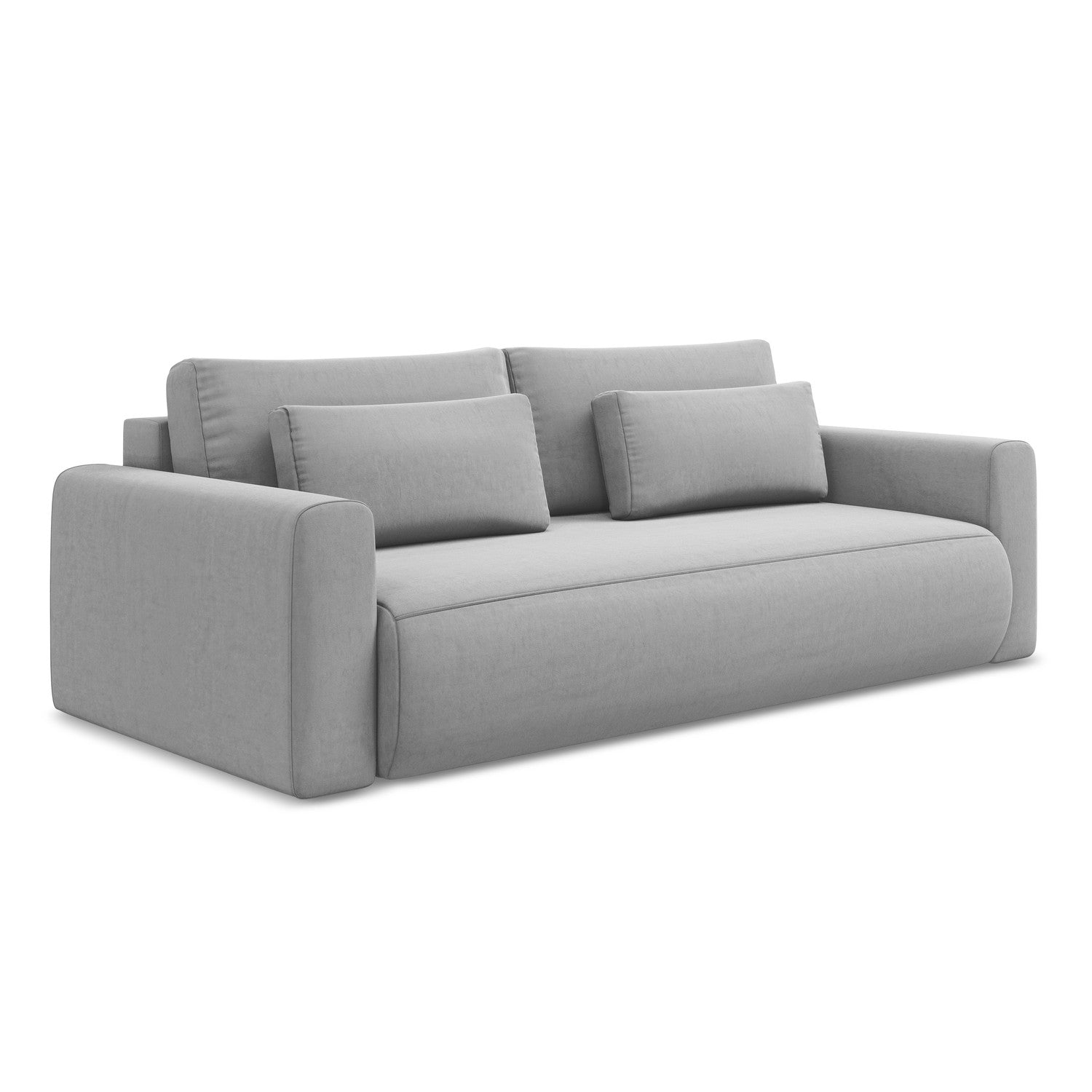 LaMiaSofa 3-zits slaapbank Perugia - velours - grijs - 238x105x82