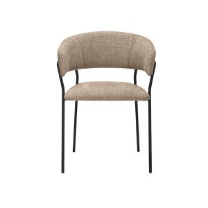 LABEL51 Eetkamerstoel Luuk – Beige/Zwart – Set van 4 LABEL51 Eetkamerstoel Luuk – Beige/Zwart – Set van 4