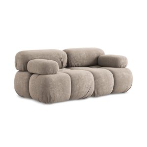LaMiaSofa Tweezits modulaire bank Sanremo – chenille stof – donkerbeig