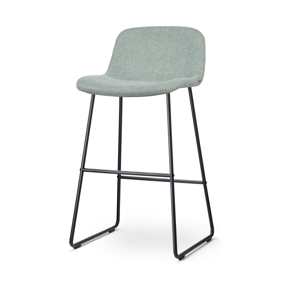 Nolon Nino-Mats Barkruk Zacht Groen - Zwart Onderstel - 75 cm