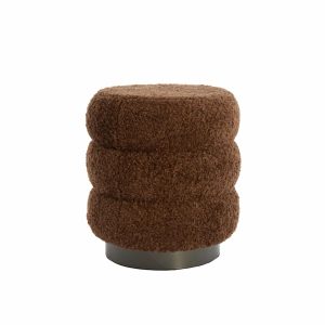 Light & Living poef Jobbi – bruin – Ø40cm Light & Living poef Jobbi – bruin – Ø40cm